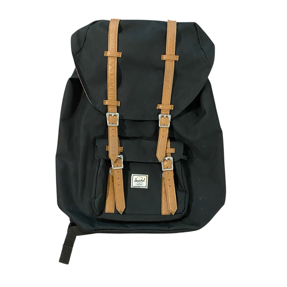 Herschel Supply Company Black Backpack with Tan Straps